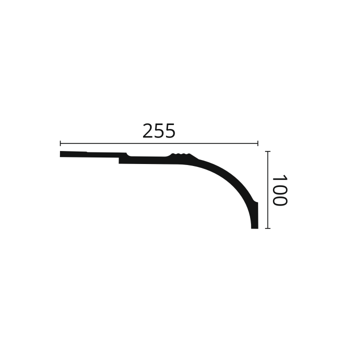 AD22 ARSTYL Moulures de plafond Polyuréthane Noël & Marquet 225 x 100 x 2000 - 1 pièce
