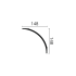 AD24 ARSTYL Moulures de plafond Polyuréthane Noël & Marquet 148 x 148 x 2000 - 1 pièce