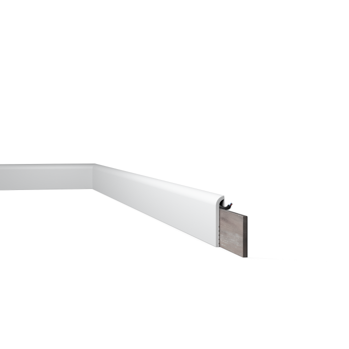 Cover skirting board High-density polystyrene 110 x 22 x 2000 - CBC1 DECOFLAIR - 1 piece