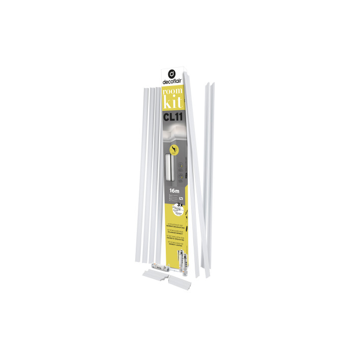 CL11 Roomkit DECOFLAIR - Profilé pour éclairage Polymère HD extrudé  - 100 x 230 x 2043 mm - 1 pièce
