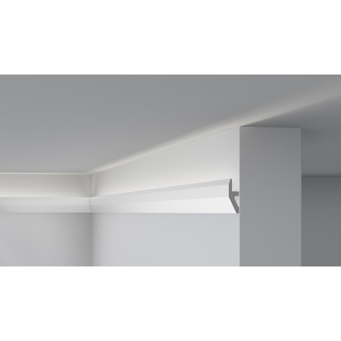 Perfil para iluminação Poliestireno de alta densidade 55 x 18 x 2000 - CL13 DECOFLAIR - 1 unidade