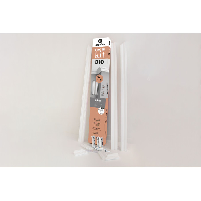D10 Roomkit DECOFLAIR - Moulure de plafond Polymère extrudé  - 145 x 322 x 2043 mm - 1 pièce