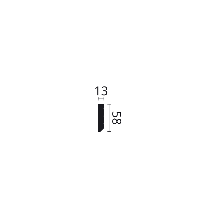 Plinthe Polystyrène HD Noël & Marquet 58 x 13 x 2000 - FT2F WALLSTYL - 1 pièce