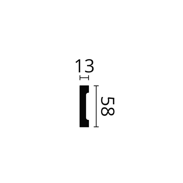 Plinthe Polyuréthane Noël & Marquet 58 x 13 x 2000 - FT2-FLEX WALLSTYL - 1 pièce