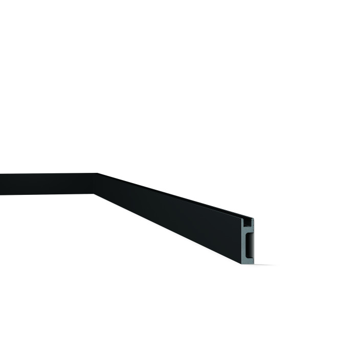 IL10 BLACK WALLSTYL - Profilés pour éclairage Polystyrène HD - Noël & Marquet - 80 x 23 x 2000 mm - 1 pièce