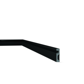 IL11 BLACK WALLSTYL - Profilés pour éclairage Polystyrène HD - Noël & Marquet - 80 x 20 x 2000 mm - 1 pièce
