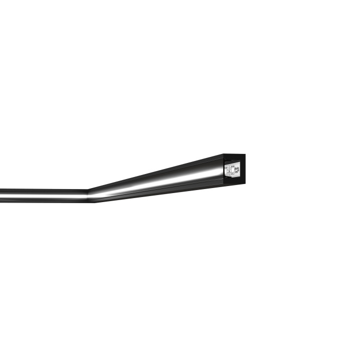 IL12 BLACK WALLSTYL - Profilés pour éclairage Polystyrène HD - Noël & Marquet - 20 x 25 x 2000 mm - 1 pièce