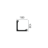 L4 ARSTYL Ceiling molding Polyurethane Noël & Marquet 100 x 100 x 2000 - 1 piece
