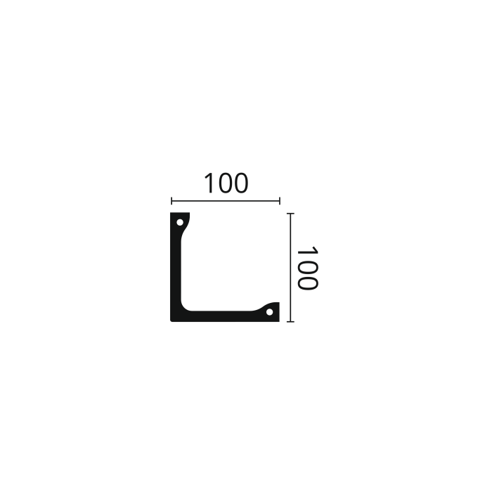 L4 ARSTYL Moulures de plafond Polyuréthane Noël & Marquet 100 x 100 x 2000 - 1 pièce