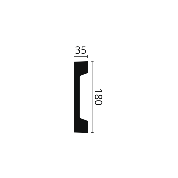 Marco para puertas y ventanas Poliuretano Noël & Marquet 180 x 35 x 2000 - MA20 DOMOSTYL - 1 unidad