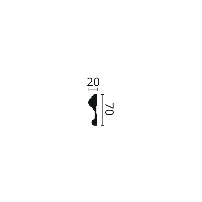 Tür- und Fensterrahmen aus Polyurethan Noël & Marquet 70 x 20 x 2000 - NA DOMOSTYL - 1 Stück