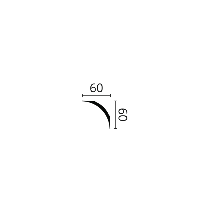 NE2-PURE NOMASTYL Moldura de techo Poliestireno Noël & Marquet 60 x 60 x 2000 - 1 pieza