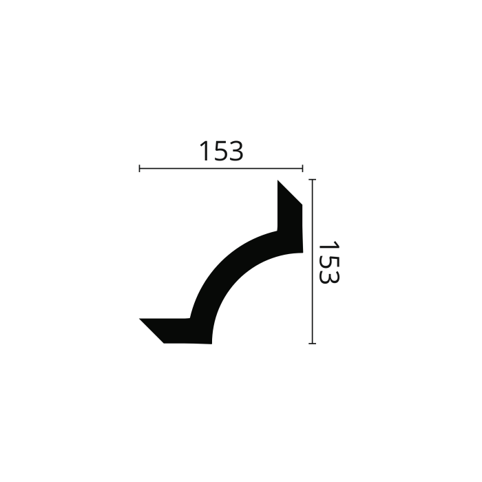SP3-4 ARSTYL Cimaise Polyuréthane Noël & Marquet 13 x 153 x 153 - 1 Set (4 pcs.)