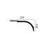 WT22 WALLSTYL Moulure de plafond Polystyrène HD Noël & Marquet 100 x 225 x 2000 - 1 pièce