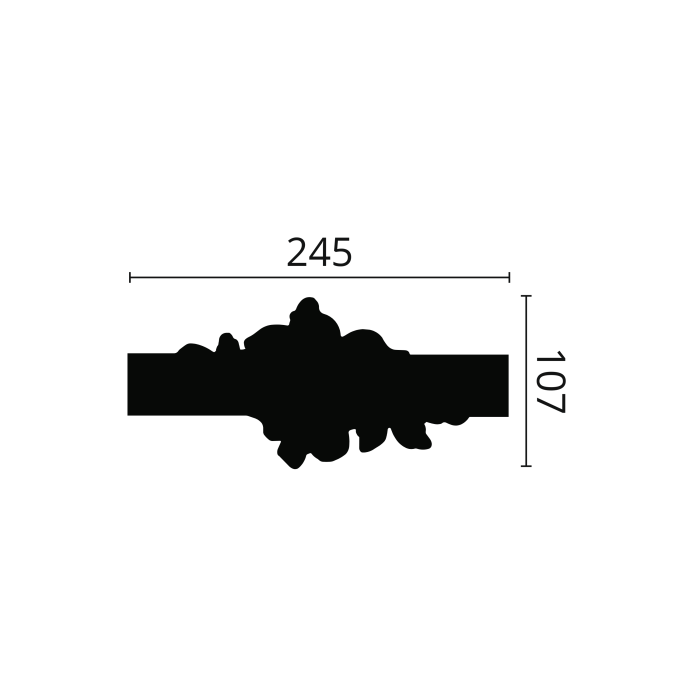 Z104 ARSTYL Cimaise Polyuréthane Noël & Marquet 18 x 245 x 107 - 1 Set (2 pcs.)