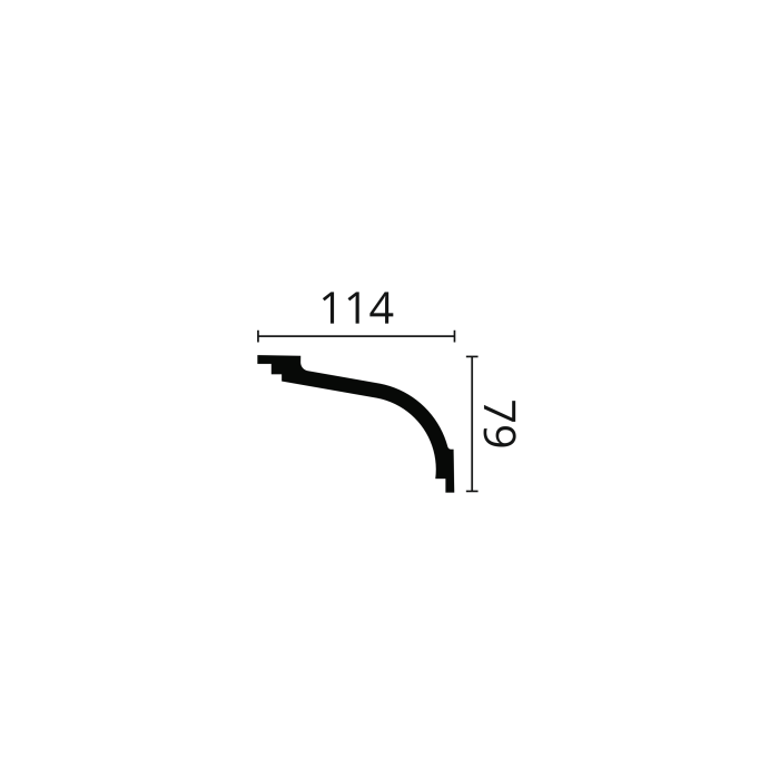 Z17 ARSTYL Moulure de plafond Polyuréthane Noël & Marquet 79 x 114 x 2000 - 1 pièce