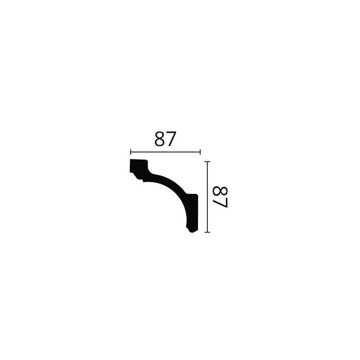 Z20 ARSTYL Cornice per soffitto Poliuretano Noël & Marquet 87 x 87 x 2000 - 1 pezzo