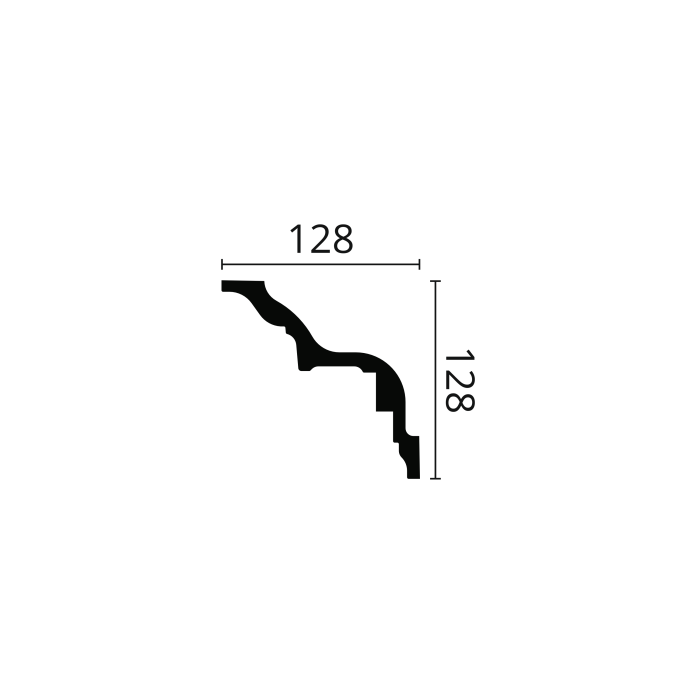 Z5 ARSTYL Deckenleiste Polyurethan Noël & Marquet 128 x 128 x 2000 - 1 Stück