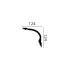 Z6 ARSTYL Moulure de plafond Polyuréthane Noël & Marquet 124 x 124 x 2000 - 1 pièce