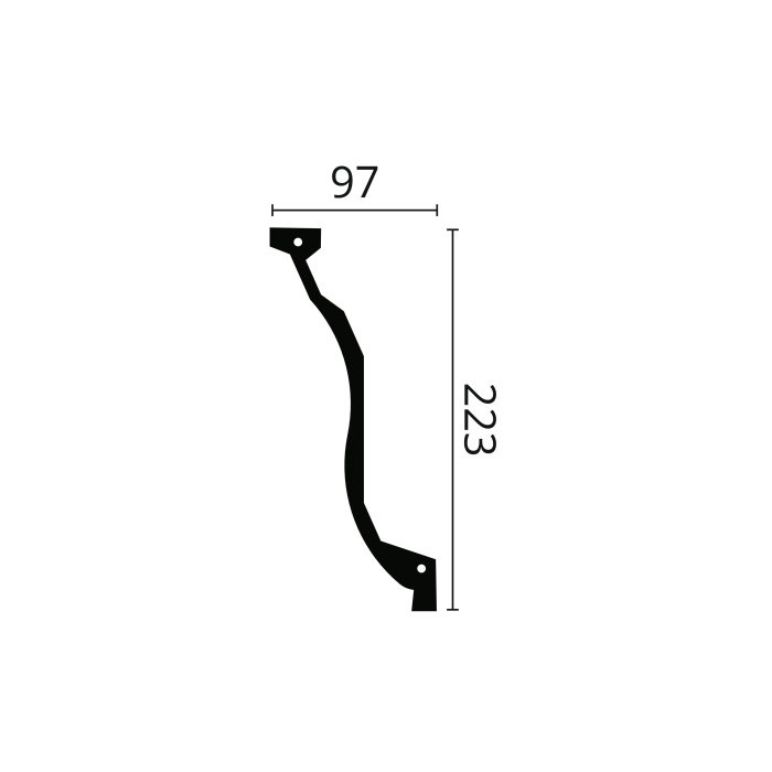 Z7 ARSTYL Ceiling molding Polyurethane Noël & Marquet 223 x 97 x 2000 - 1 piece
