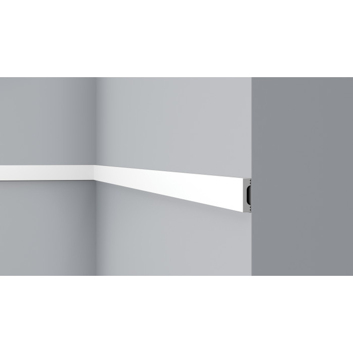 C19 DECOFLAIR Trilho de poliestireno HD para quadros 38 x 10 x 2000 - 1 peça