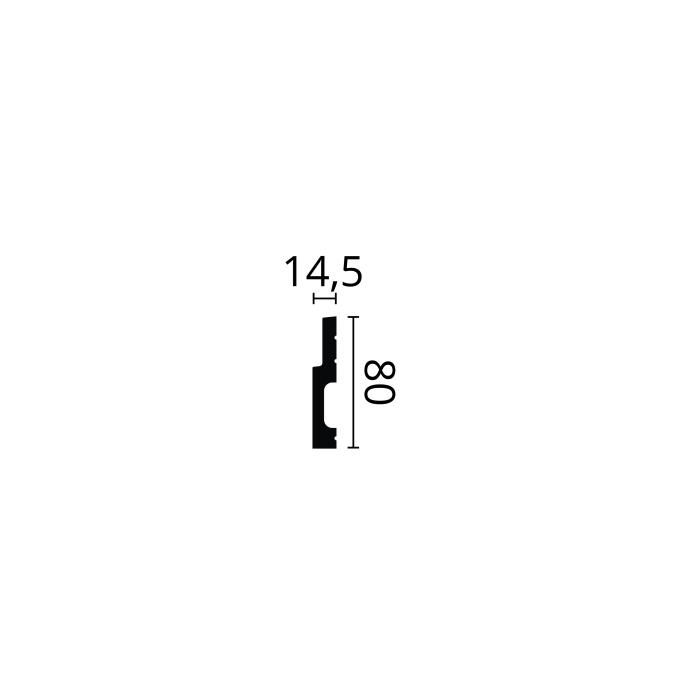 Plinthe Polystyrène HD Noël & Marquet 80 x 14,5 x 2000 - FT8 WALLSTYL - 1 pièce